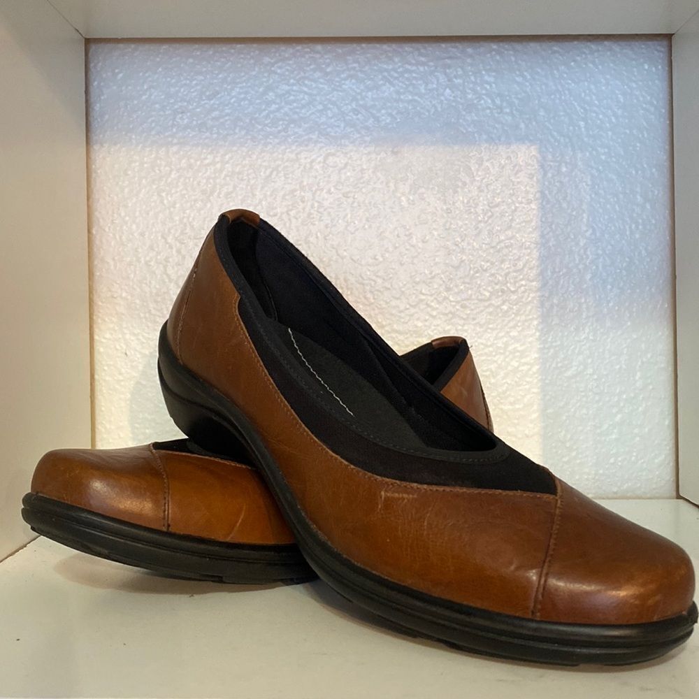Romika Cassie Brown Black Comfort Leather Slip On Losfer